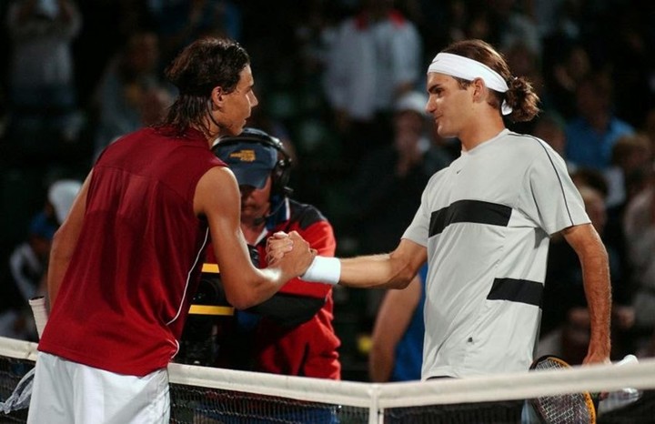 Nadal venció a Federer en su primer enfrentamiento en singles. Fue en el Masters 1000 de Miami 2004