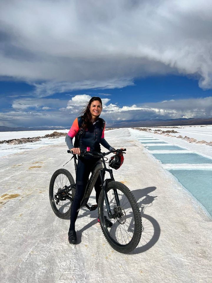 Gabriela Sabatini recorre Argentina en bicicleta. Instagram @sabatinigaby