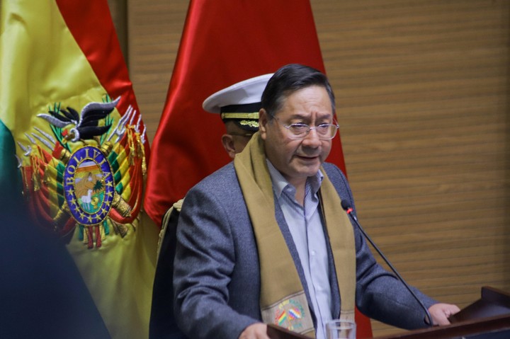 El presidente boliviano, Luis Arce, cada vez más presionado por la crisis económica. Foto: EFE  