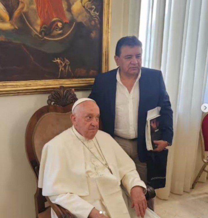 El Papa recibió al secretario general de la UATRE, José Voytenco, en junio.