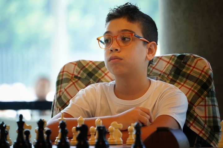 Faustino Oro, en el Campeonato Argentino de ajedrez. Foto Emmanuel Fernández