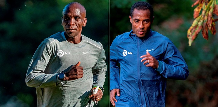 Eliud Kipchoge y Kenenisa Bekele, las leyendas que correrán el Maratón de Londres.