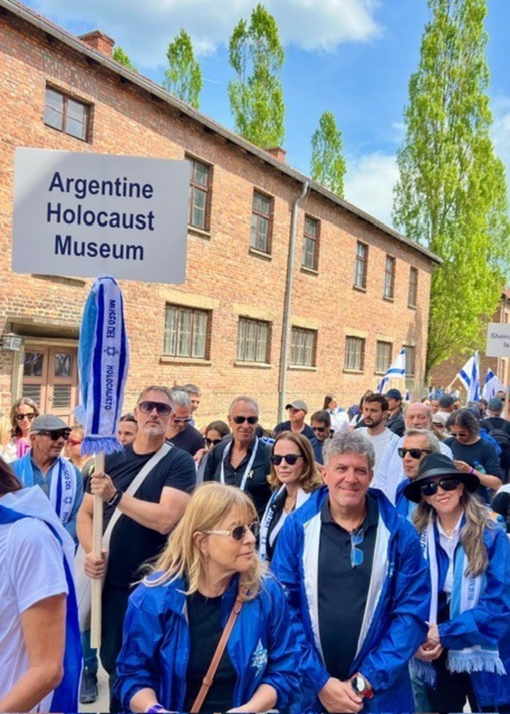 La delegación argentina en la marcha