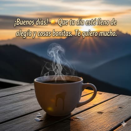 Una tarjeta de "Buenos días" para enviar por WhatsApp