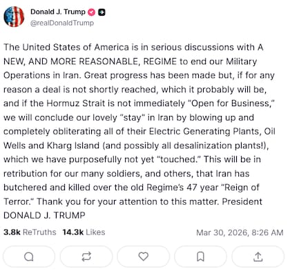 Trump sobre las últimas conversaciones con Irán